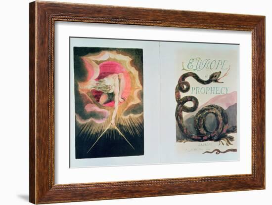 Europe a Prophecy, God Creating the Universe-William Blake-Framed Giclee Print