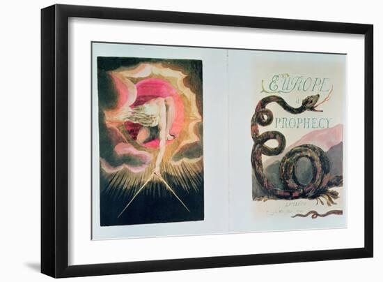 Europe a Prophecy, God Creating the Universe-William Blake-Framed Giclee Print