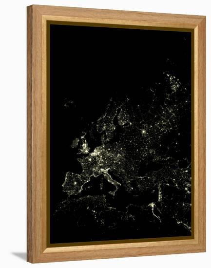 Europe At Night-PLANETOBSERVER-Framed Premier Image Canvas