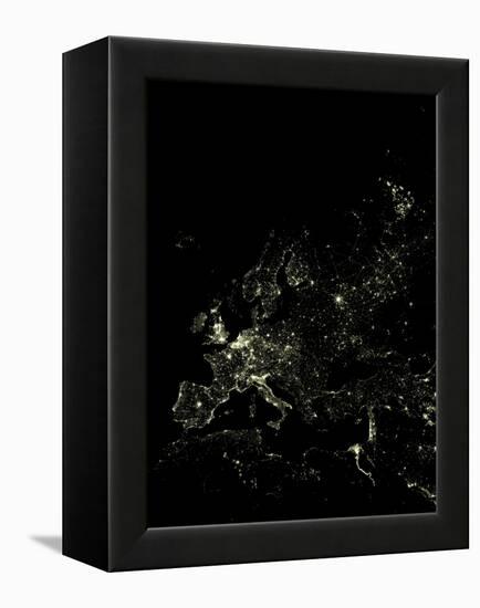 Europe At Night-PLANETOBSERVER-Framed Premier Image Canvas