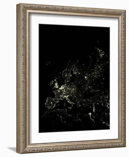 Europe At Night-PLANETOBSERVER-Framed Photographic Print
