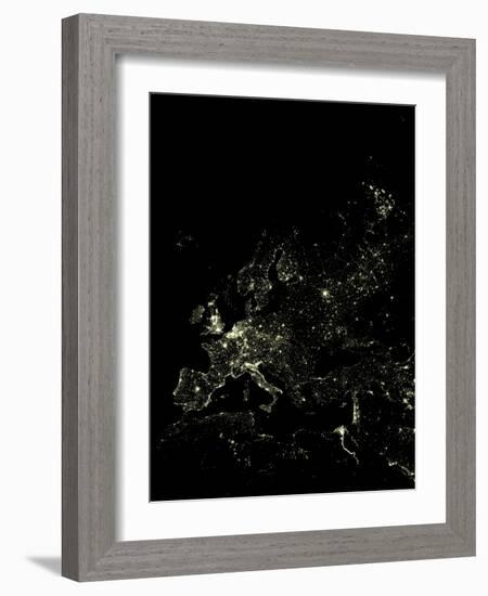 Europe At Night-PLANETOBSERVER-Framed Photographic Print