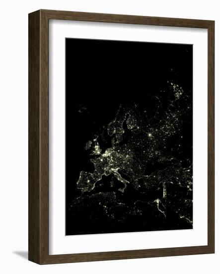 Europe At Night-PLANETOBSERVER-Framed Photographic Print