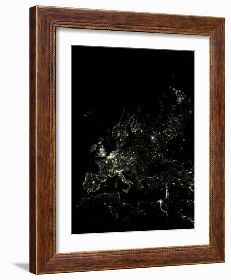 Europe At Night-PLANETOBSERVER-Framed Photographic Print