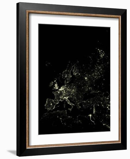 Europe At Night-PLANETOBSERVER-Framed Photographic Print