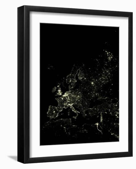 Europe At Night-PLANETOBSERVER-Framed Photographic Print