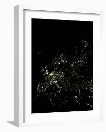 Europe At Night-PLANETOBSERVER-Framed Photographic Print