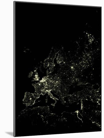 Europe At Night-PLANETOBSERVER-Mounted Photographic Print