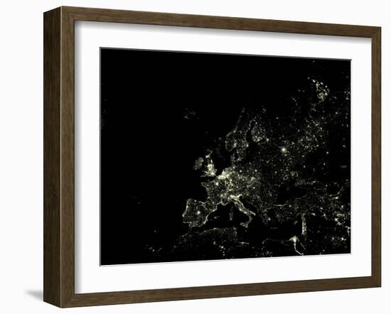 Europe At Night-PLANETOBSERVER-Framed Photographic Print