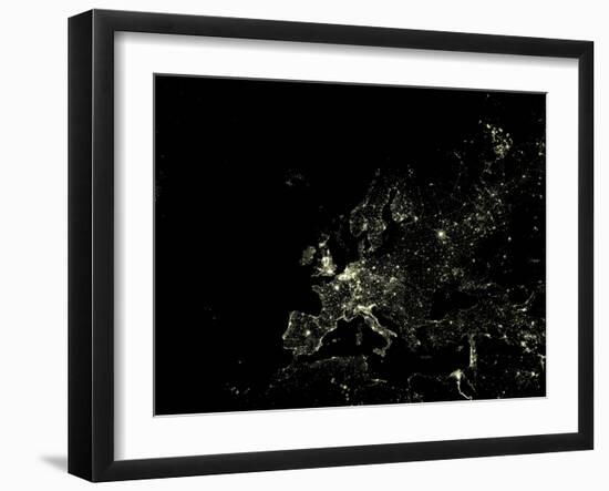 Europe At Night-PLANETOBSERVER-Framed Photographic Print