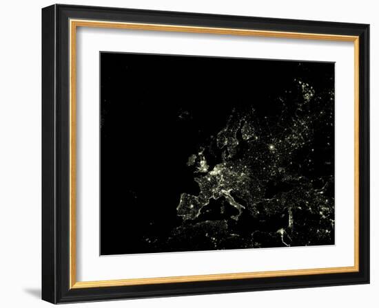 Europe At Night-PLANETOBSERVER-Framed Photographic Print