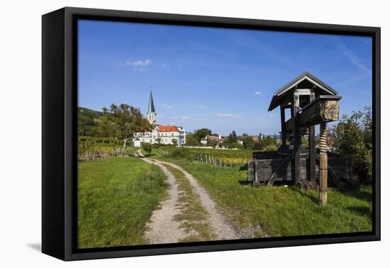Europe, Austria, Lower Austria, Gumpoldskirchen, Wine Press and Castle of the Teutonic Order-Gerhard Wild-Framed Premier Image Canvas