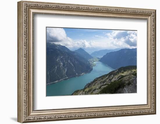 Europe, Austria, Pertisau, view from the Seebergspitze (2085 m) to the Lake Achen-Roland T. Frank-Framed Photographic Print