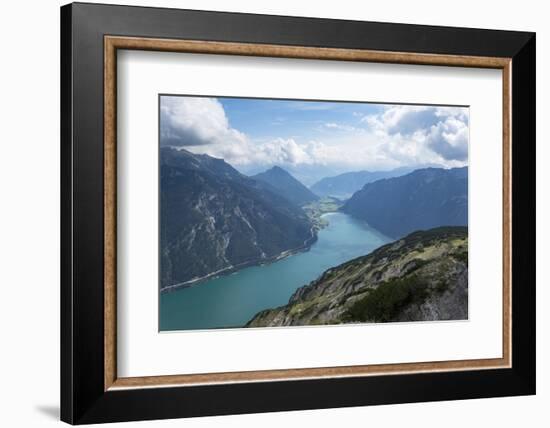 Europe, Austria, Pertisau, view from the Seebergspitze (2085 m) to the Lake Achen-Roland T. Frank-Framed Photographic Print