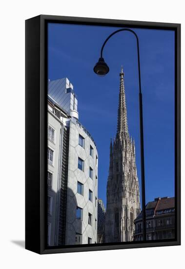 Europe, Austria, Vienna, Haas House, St. Stephen's Cathedral-Gerhard Wild-Framed Premier Image Canvas