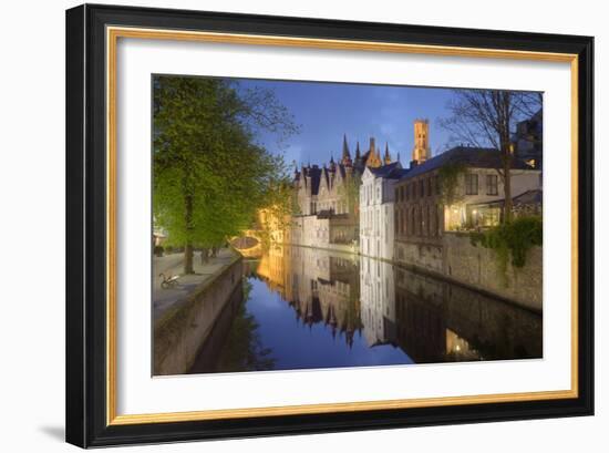 Europe, Belgium, Brugge - Typical View Of The Venice Of The North-Aliaume Chapelle-Framed Photographic Print