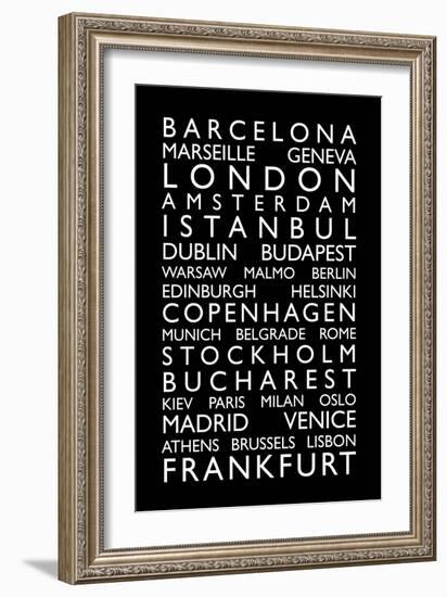 Europe Cities Bus Roll-Michael Tompsett-Framed Art Print