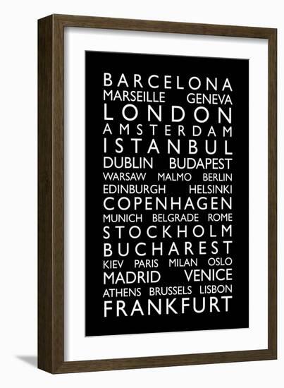 Europe Cities Bus Roll-Michael Tompsett-Framed Art Print