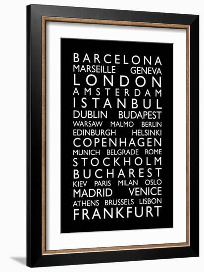 Europe Cities Bus Roll-Michael Tompsett-Framed Art Print