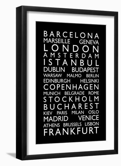 Europe Cities Bus Roll-Michael Tompsett-Framed Art Print