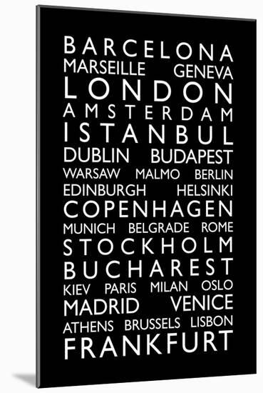 Europe Cities Bus Roll-Michael Tompsett-Mounted Art Print