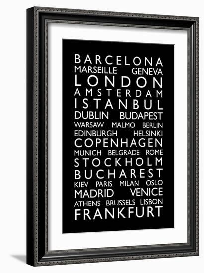 Europe Cities Bus Roll-Michael Tompsett-Framed Art Print