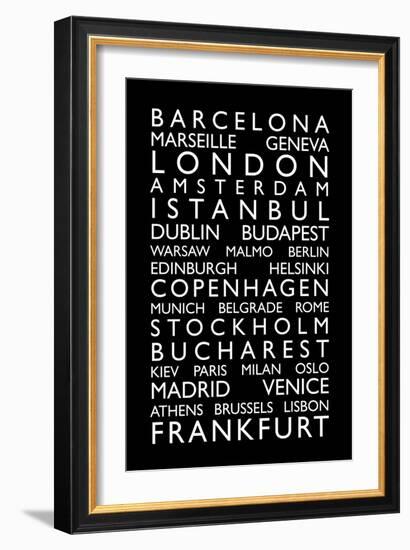 Europe Cities Bus Roll-Michael Tompsett-Framed Art Print