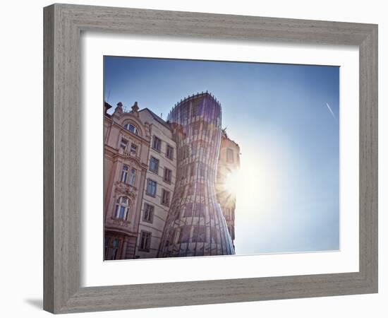 Europe, Czech Republic, Central Bohemia Region, Prague, the Swinging House or Dancing House by Rich-Francesco Iacobelli-Framed Photographic Print