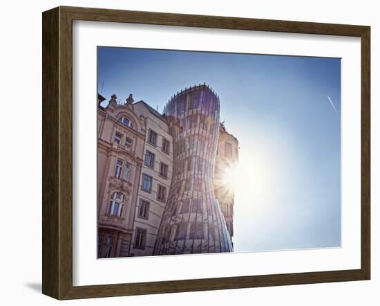 Europe, Czech Republic, Central Bohemia Region, Prague, the Swinging House or Dancing House by Rich-Francesco Iacobelli-Framed Photographic Print