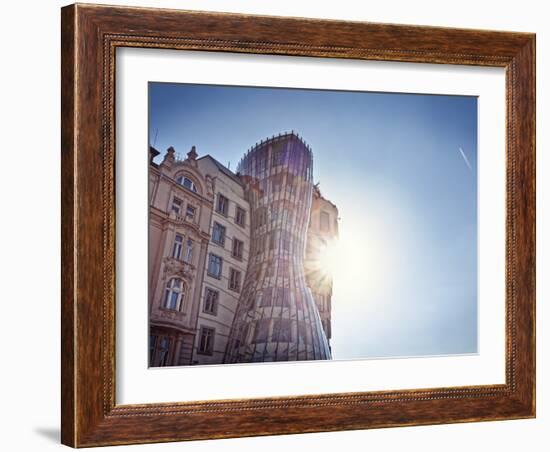 Europe, Czech Republic, Central Bohemia Region, Prague, the Swinging House or Dancing House by Rich-Francesco Iacobelli-Framed Photographic Print