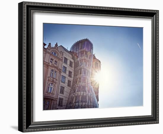 Europe, Czech Republic, Central Bohemia Region, Prague, the Swinging House or Dancing House by Rich-Francesco Iacobelli-Framed Photographic Print