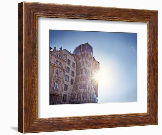 Europe, Czech Republic, Central Bohemia Region, Prague, the Swinging House or Dancing House by Rich-Francesco Iacobelli-Framed Photographic Print