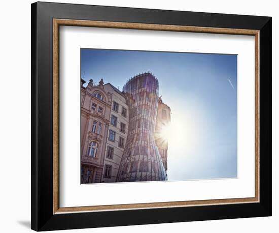 Europe, Czech Republic, Central Bohemia Region, Prague, the Swinging House or Dancing House by Rich-Francesco Iacobelli-Framed Photographic Print