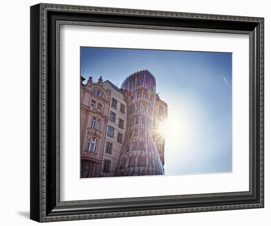 Europe, Czech Republic, Central Bohemia Region, Prague, the Swinging House or Dancing House by Rich-Francesco Iacobelli-Framed Photographic Print