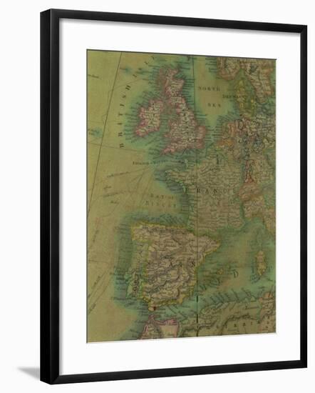 Europe: Detail from a Terrestrial Colossus Globe-null-Framed Giclee Print