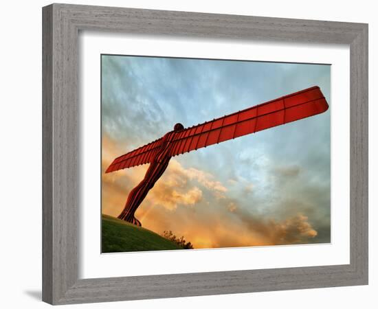 Europe, England, Newcastle, Angel of the North-Mark Sykes-Framed Photographic Print