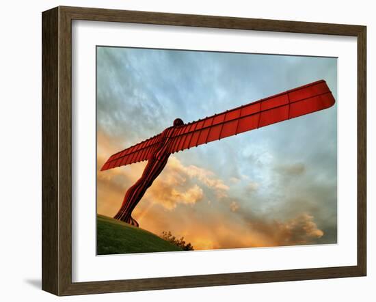 Europe, England, Newcastle, Angel of the North-Mark Sykes-Framed Photographic Print