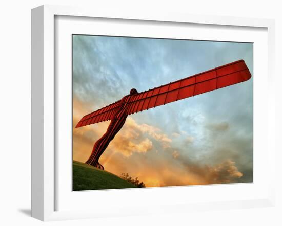 Europe, England, Newcastle, Angel of the North-Mark Sykes-Framed Photographic Print