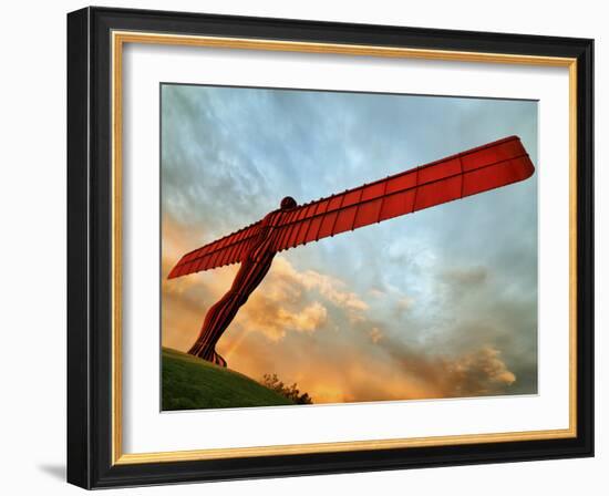 Europe, England, Newcastle, Angel of the North-Mark Sykes-Framed Photographic Print