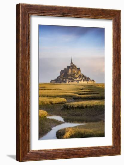 Europe, France ,Mont Saint-Michel - Sunrise At The Mont Saint-Michel-Aliaume Chapelle-Framed Photographic Print