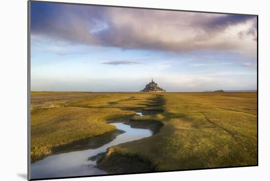 Europe, France, Mont Saint-Michel - Sunrise At The Mont Saint-Michel-Aliaume Chapelle-Mounted Photographic Print