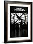 Europe, France, Paris. Clock and silhouettes at Musee D'Orsay.-Kymri Wilt-Framed Photographic Print
