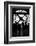 Europe, France, Paris. Clock and silhouettes at Musee D'Orsay.-Kymri Wilt-Framed Photographic Print