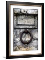 Europe, France, Paris. Iron ring of Seine River wall.-Kymri Wilt-Framed Photographic Print