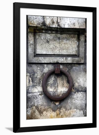 Europe, France, Paris. Iron ring of Seine River wall.-Kymri Wilt-Framed Photographic Print