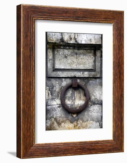 Europe, France, Paris. Iron ring of Seine River wall.-Kymri Wilt-Framed Photographic Print