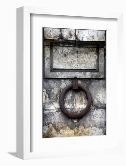 Europe, France, Paris. Iron ring of Seine River wall.-Kymri Wilt-Framed Photographic Print