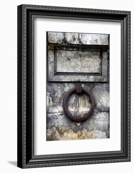 Europe, France, Paris. Iron ring of Seine River wall.-Kymri Wilt-Framed Photographic Print