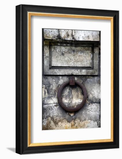 Europe, France, Paris. Iron ring of Seine River wall.-Kymri Wilt-Framed Photographic Print