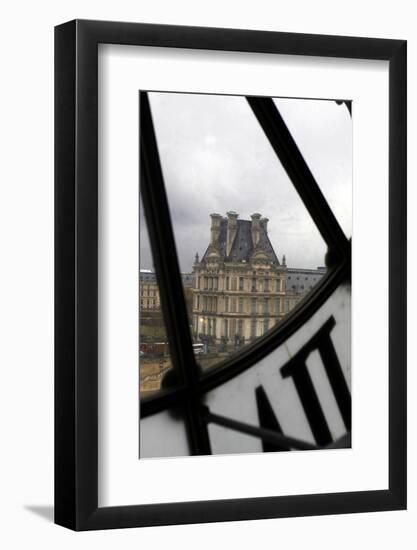 Europe, France, Paris. View of Louvre from Musee D'orsay Clock.-Kymri Wilt-Framed Photographic Print